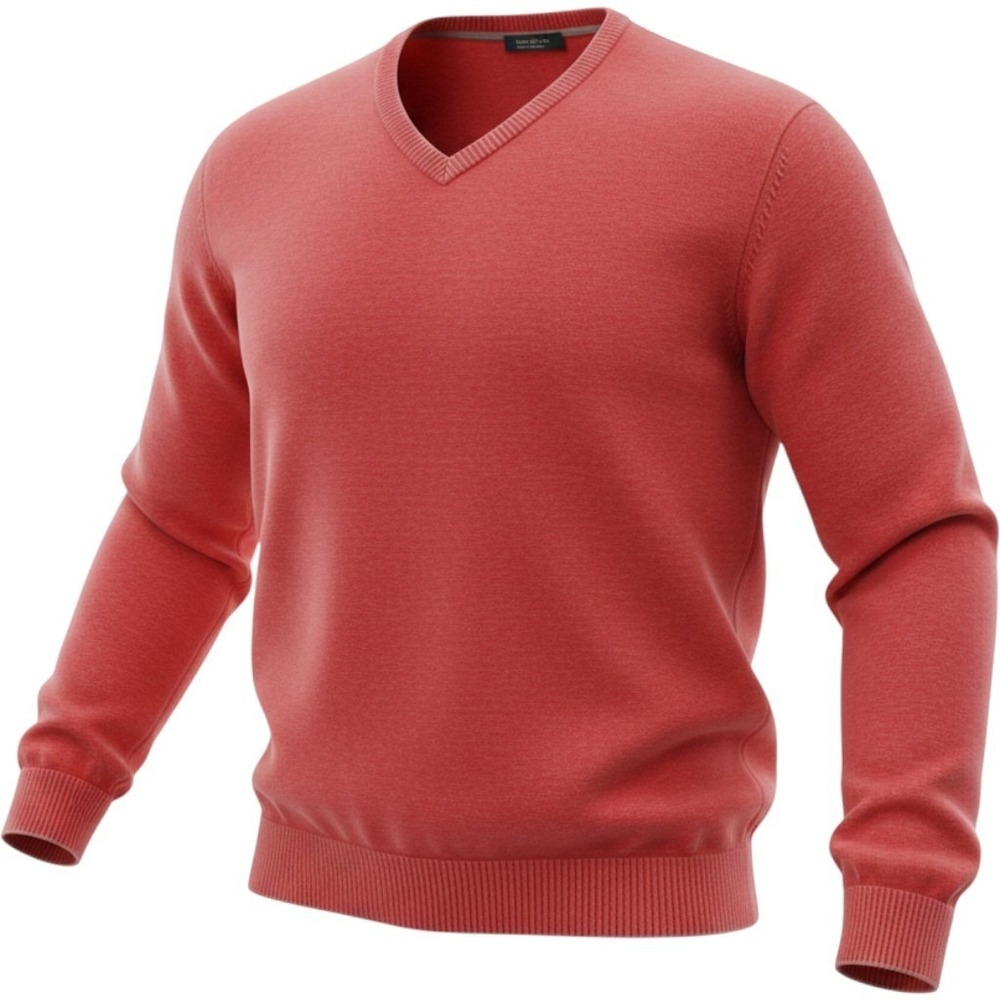Brooks Brothers 346 Sweater Mens XXL Red V-Neck 100% Supima Cotton Solid Knit